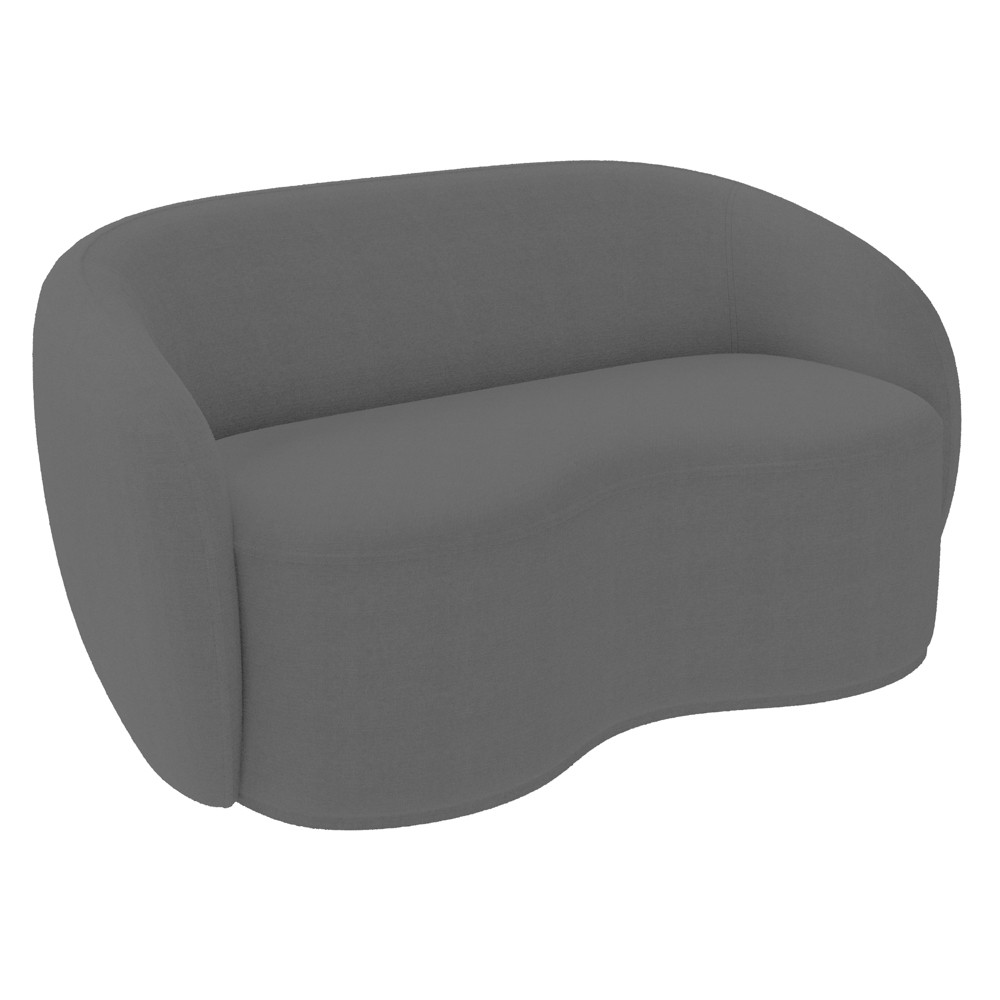 Sofá 3 Lugares Living Orgânico Sala de Estar 180cm Garbin K04 Bouclê Cinza - Mpozenato
