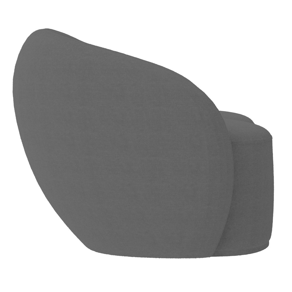 Sofá 3 Lugares Living Orgânico Sala de Estar 180cm Garbin K04 Bouclê Cinza - Mpozenato