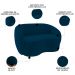 Sofá 3 Lugares Living Orgânico Sala de Estar 180cm Garbin K04 Veludo Azul Marinho - Mpozenato