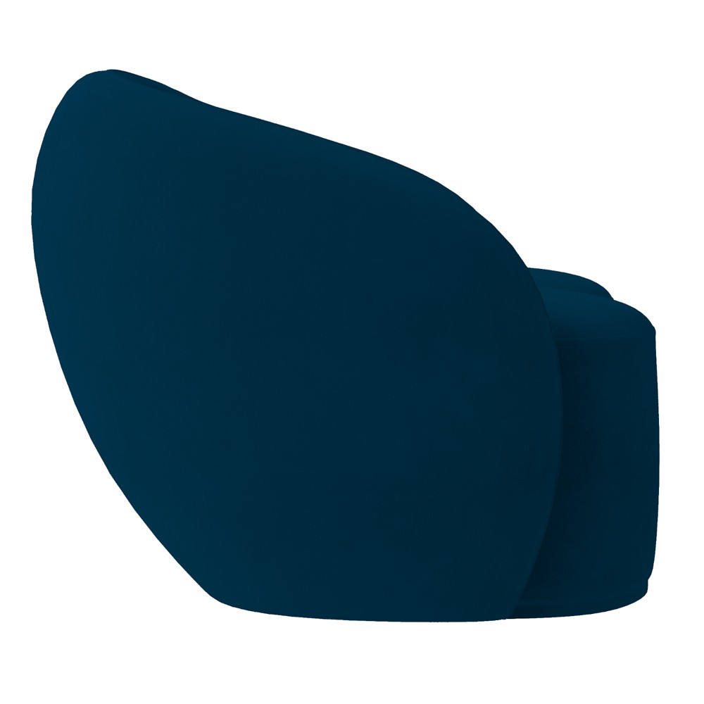 Sofá 3 Lugares Living Orgânico Sala de Estar 180cm Garbin K04 Veludo Azul Marinho - Mpozenato