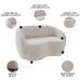 Sofá 3 Lugares Living Orgânico Sala de Estar 180cm Garbin K04 Veludo Bege - Mpozenato