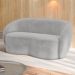 Sofá 3 Lugares Living Orgânico Sala de Estar 180cm Garbin K04 Veludo Cinza - Mpozenato
