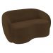 Sofá 3 Lugares Living Orgânico Sala de Estar 180cm Garbin K04 Veludo Marrom - Mpozenato