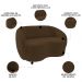 Sofá 3 Lugares Living Orgânico Sala de Estar 180cm Garbin K04 Veludo Marrom - Mpozenato