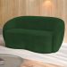 Sofá 3 Lugares Living Orgânico Sala de Estar 180cm Garbin K04 Veludo Verde - Mpozenato