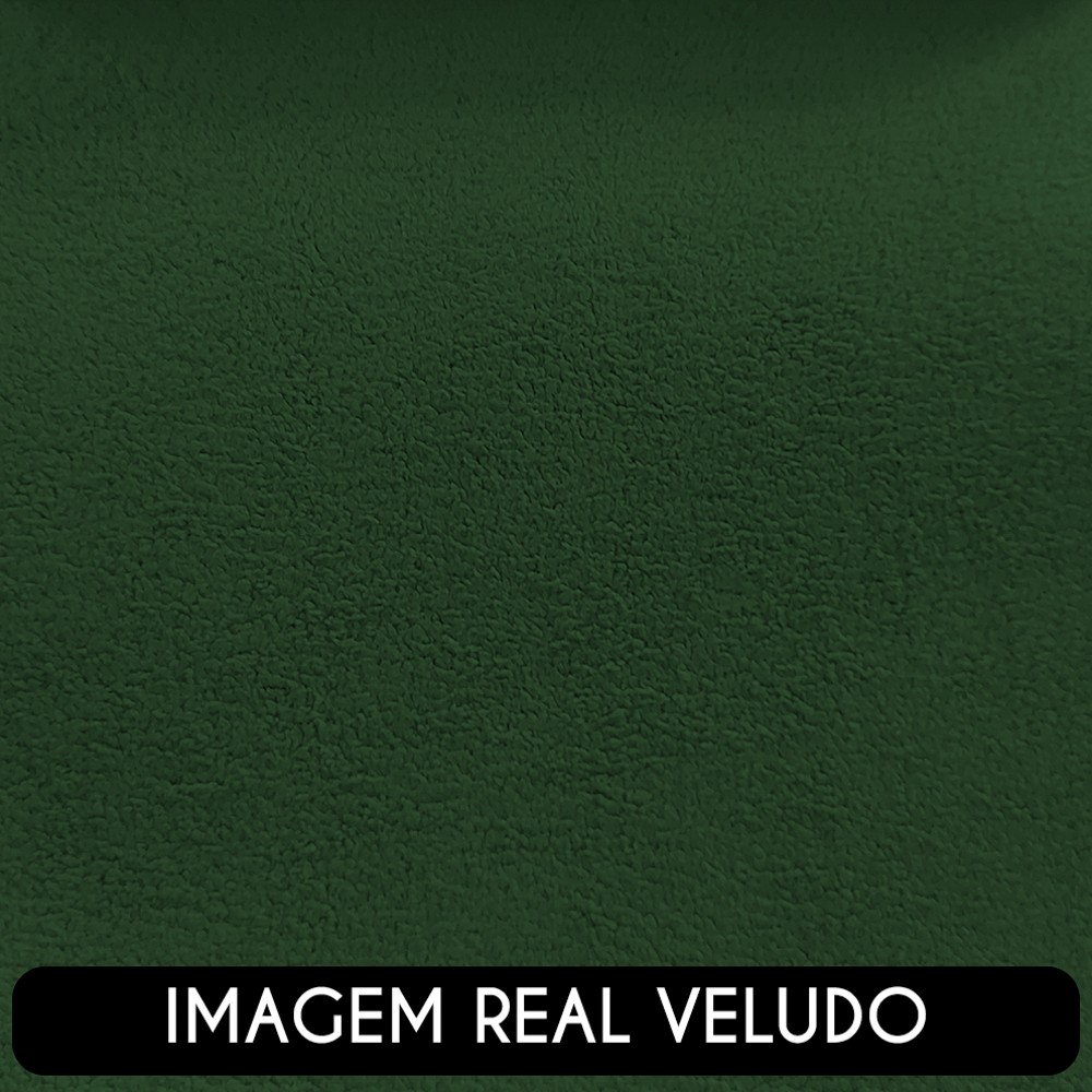 Sofá 3 Lugares Living Orgânico Sala de Estar 180cm Garbin K04 Veludo Verde - Mpozenato