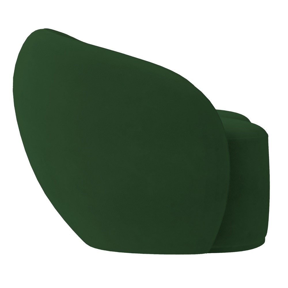 Sofá 3 Lugares Living Orgânico Sala de Estar 180cm Garbin K04 Veludo Verde - Mpozenato