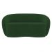 Sofá 3 Lugares Living Orgânico Sala de Estar 180cm Garbin K04 Veludo Verde - Mpozenato