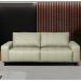 Sofá 3 Lugares Living Pés Madeira 240cm Phill S07 Couro Off - Mpozenato