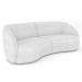 Sofá 3 Lugares Orgânico 240cm e Poltrona Zion M22 Boucle Branco - Mpozenato