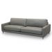 Sofá 3 Lugares Para Sala 210cm Alicie L08 Couro Cinza Claro  - Mpozenato