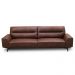 Sofá 3 Lugares Para Sala Living 216cm Niton L08 Couro Marrom - Mpozenato