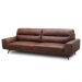 Sofá 3 Lugares Para Sala Living 256cm Niton L08 Couro Marrom - Mpozenato