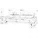 Sofá 3 Lugares Para Sala Living 256cm Niton L08 Couro Marrom - Mpozenato