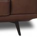 Sofá 3 Lugares Para Sala Living 256cm Niton L08 Couro Marrom - Mpozenato