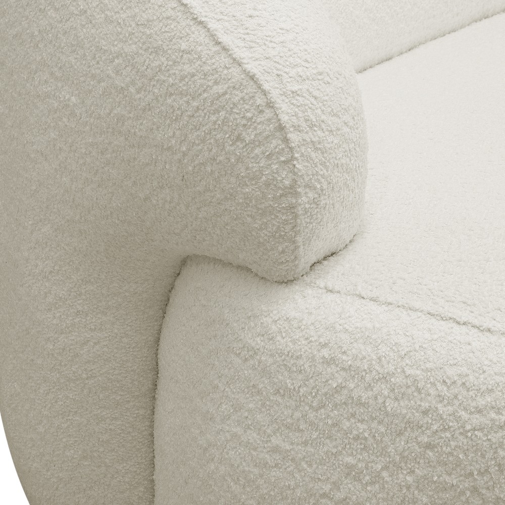 Sofá 3 Lugares Sala Orgânico 180cm Donk L08 Boucle Off White - Mpozenato
