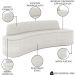 Sofá 3 Lugares para Sala de Estar Living 210cm Koane D06 Bouclê Off White - Mpozenato