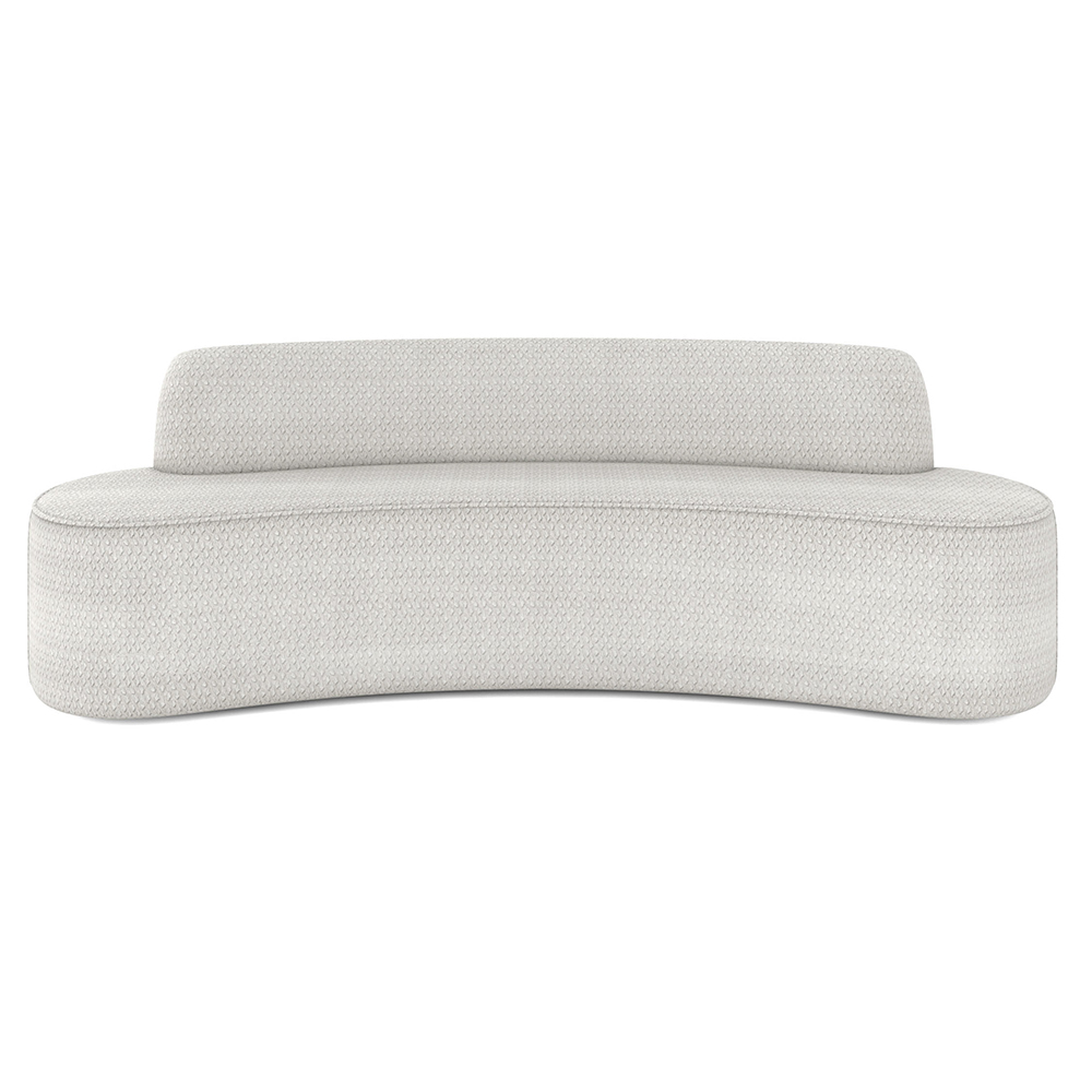 Sofá 3 Lugares para Sala de Estar Living 210cm Koane D06 Bouclê Off White - Mpozenato