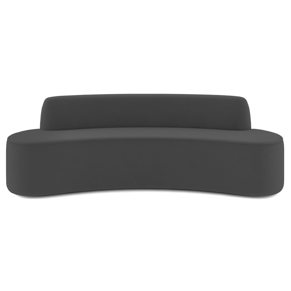 Sofá 3 Lugares para Sala de Estar Living 210cm Koane D06 Veludo Cinza - Mpozenato