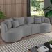 Sofá 4 Lugares 250cm Orgânico Quito K04 Veludo Cinza - Mpozenato
