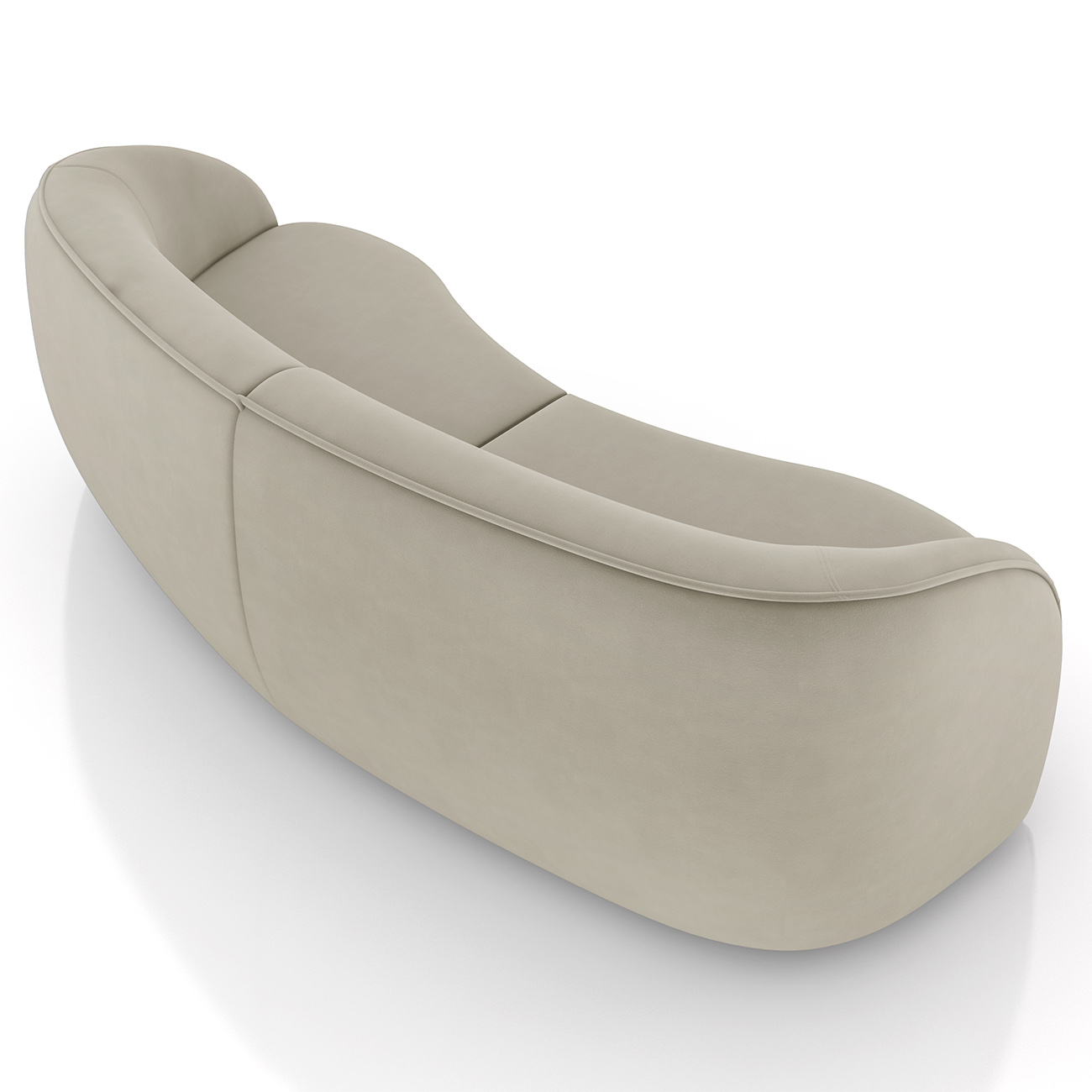 Sofá 4 Lugares 318cm Orgânico Zion M22 Veludo Bege - Mpozenato