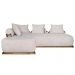 Sofá 4 Lugares Ilha 2 Módulos 160cm Viero S06 Boucle Bege - Mpozenato