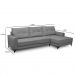 Sofá 4 Lugares com Chaise Direito 265cm Soreh F05 Veludo Prata - Mpozenato