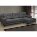 Sofá 4 Lugares com Chaise Direito 285cm Soreh F05 Veludo Grafite - Mpozenato