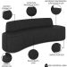Sofá 4 Lugares para Sala de Estar Living 230cm Koane D06 Linho Preto - Mpozenato