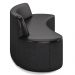 Sofá 4 Lugares para Sala de Estar Living 230cm Koane D06 Sintético Preto - Mpozenato