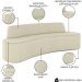 Sofá 5 Lugares para Sala de Estar Living 280cm Koane D06 Linho Creme - Mpozenato