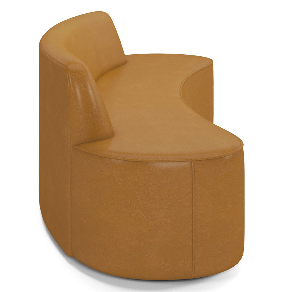Sofá 5 Lugares para Sala de Estar Living 280cm Koane D06 Sintético Caramelo - Mpozenato