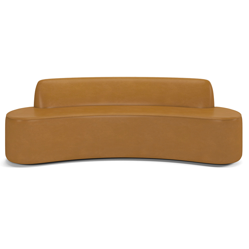 Sofá 5 Lugares para Sala de Estar Living 280cm Koane D06 Sintético Caramelo - Mpozenato