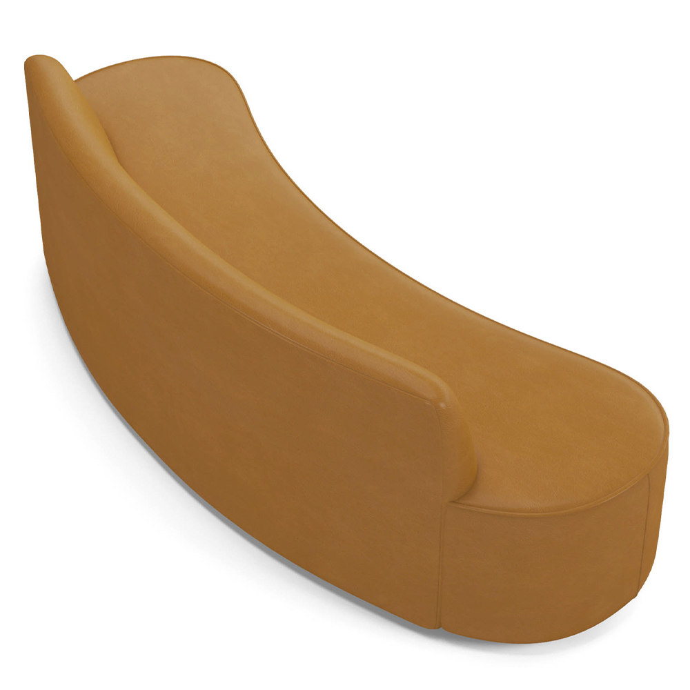 Sofá 5 Lugares para Sala de Estar Living 280cm Koane D06 Sintético Caramelo - Mpozenato