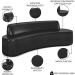 Sofá 5 Lugares para Sala de Estar Living 280cm Koane D06 Sintético Preto - Mpozenato