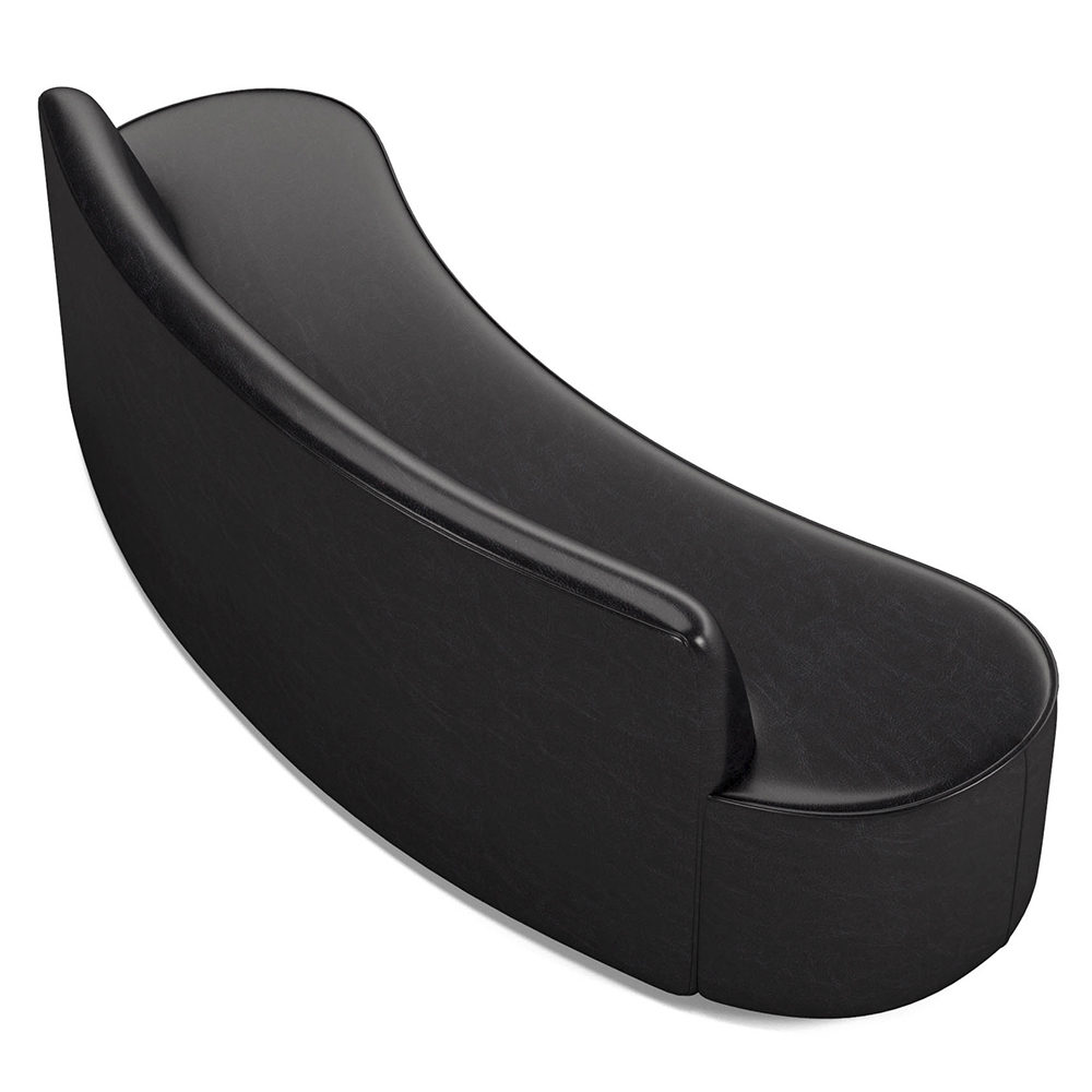 Sofá 5 Lugares para Sala de Estar Living 280cm Koane D06 Sintético Preto - Mpozenato