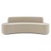 Sofá 5 Lugares para Sala de Estar Living 280cm Koane D06 Veludo Creme - Mpozenato