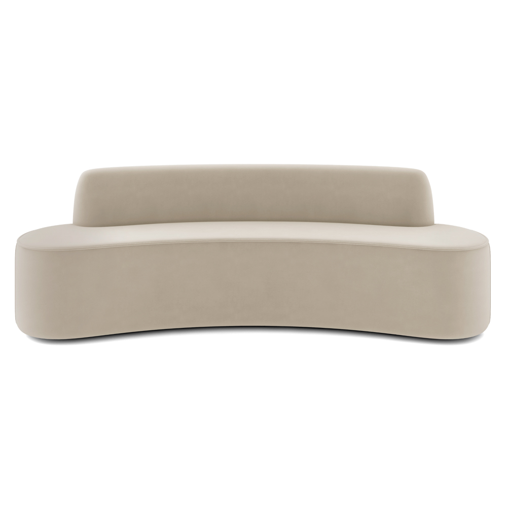 Sofá 5 Lugares para Sala de Estar Living 280cm Koane D06 Veludo Creme - Mpozenato