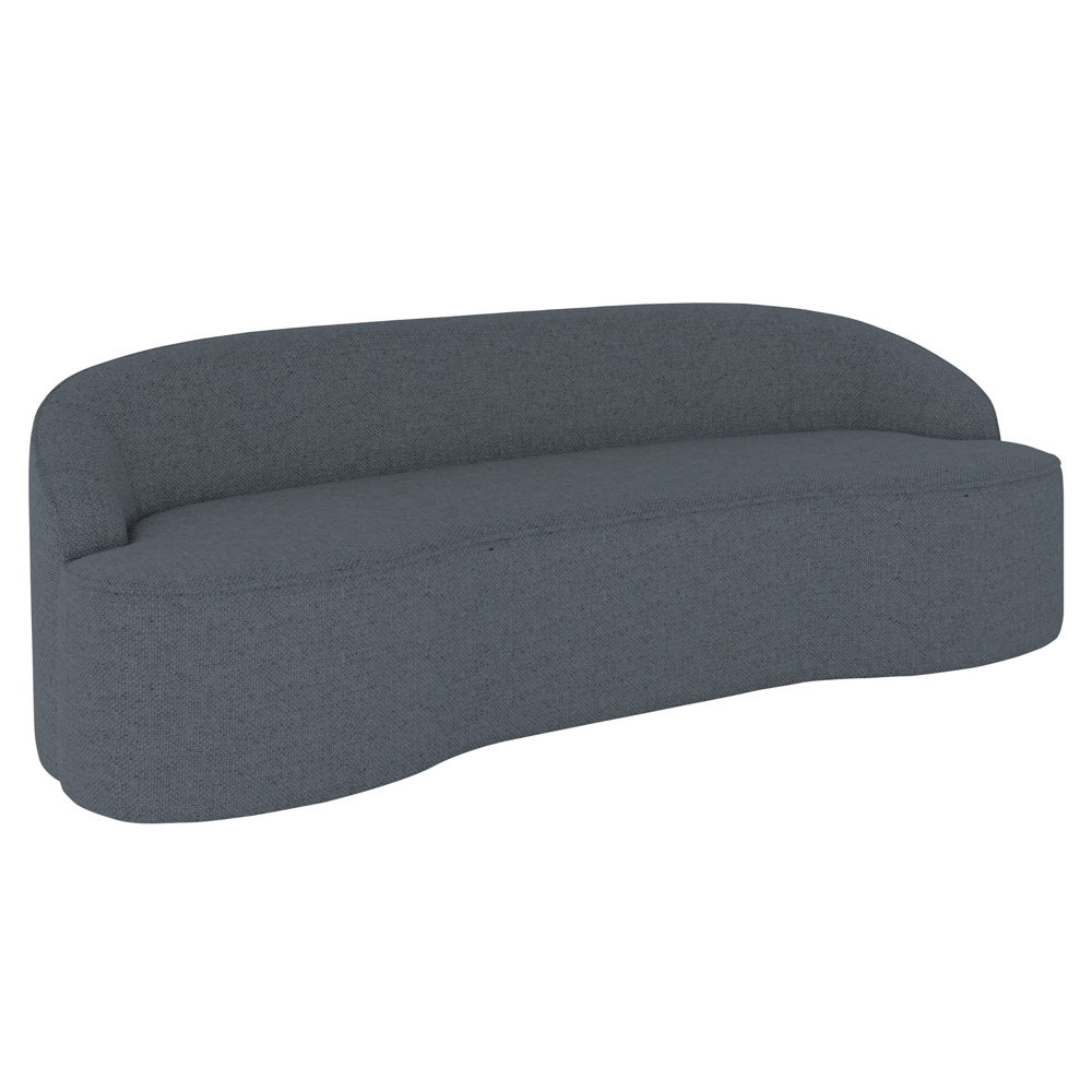 Sofá 5 Lugares para Sala de Estar Living 280cm Theo D06 Linho Mescla Chumbo - Mpozenato