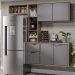 Sofá 5 Lugares para Sala de Estar Living 280cm Theo D06 Linho Mescla Chumbo - Mpozenato