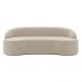 Sofá 5 Lugares para Sala de Estar Living 280cm Theo D06 Veludo Creme - Mpozenato