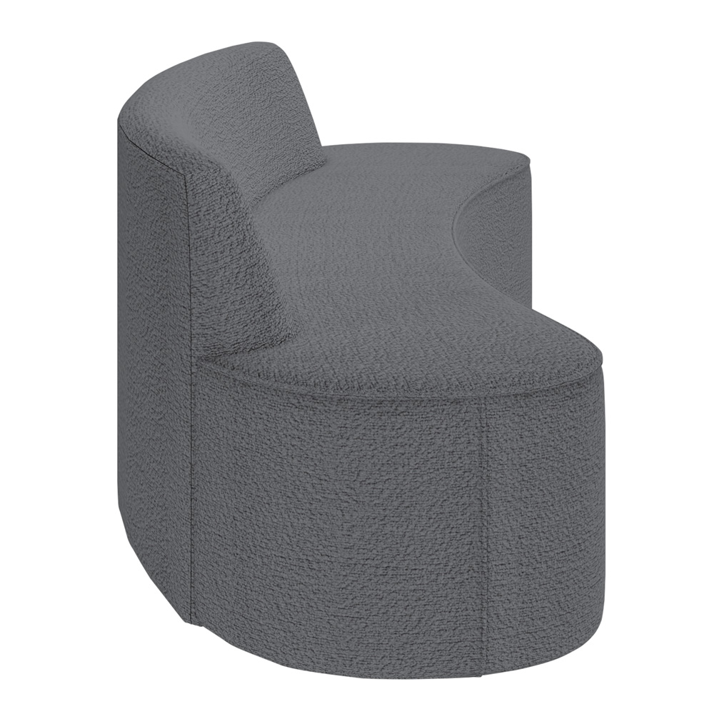 Sofá 5 Lugares para Sala de Estar Living 300cm Koane D06 Bouclê Cinza - Mpozenato