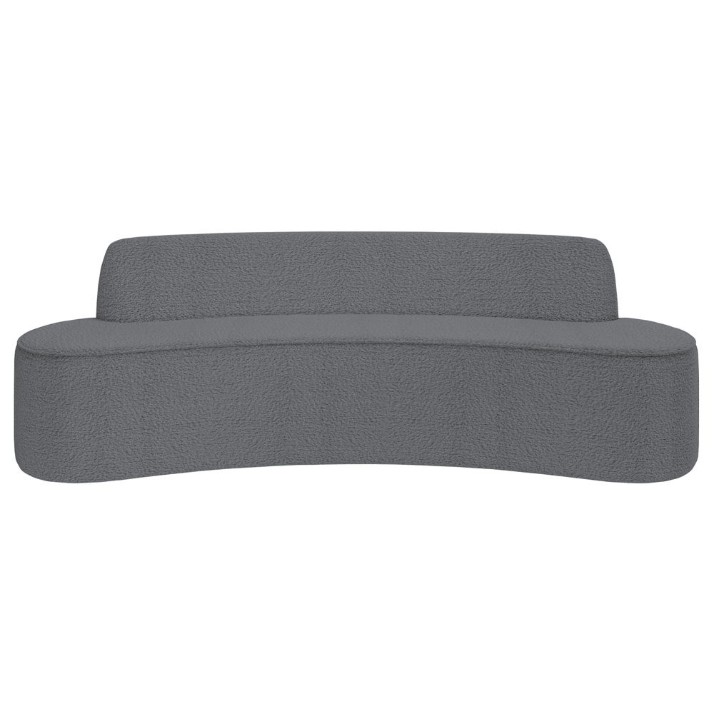 Sofá 5 Lugares para Sala de Estar Living 300cm Koane D06 Bouclê Cinza - Mpozenato