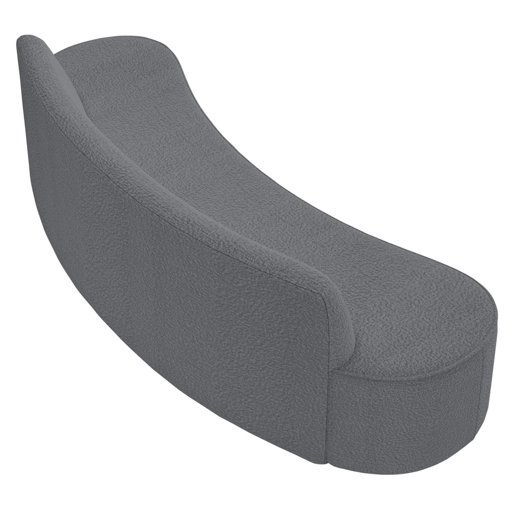 Sofá 5 Lugares para Sala de Estar Living 300cm Koane D06 Bouclê Cinza - Mpozenato