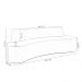 Sofá 5 Lugares para Sala de Estar Living 300cm Koane D06 Linho Creme - Mpozenato