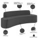 Sofá 5 Lugares para Sala de Estar Living 300cm Koane D06 Veludo Cinza - Mpozenato