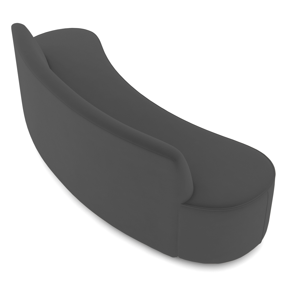 Sofá 5 Lugares para Sala de Estar Living 300cm Koane D06 Veludo Cinza - Mpozenato