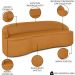 Sofá 5 Lugares para Sala de Estar Living 300cm Theo D06 Sintético Caramelo - Mpozenato