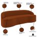 Sofá 5 Lugares para Sala de Estar Living 300cm Theo D06 Veludo Laranja - Mpozenato