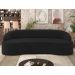 Sofá 5 Lugares para Sala de Estar Living 300cm Theo D06 Veludo Preto - Mpozenato